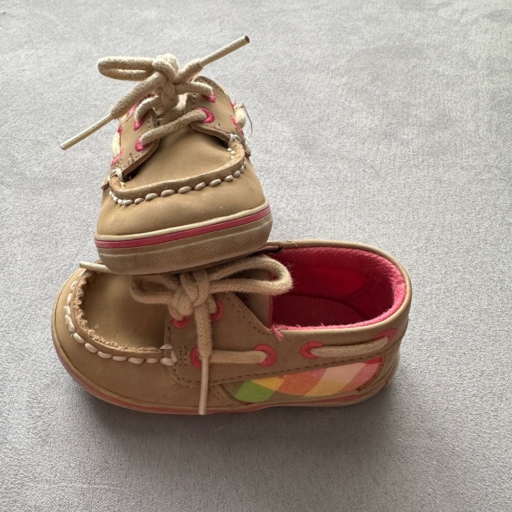 Sperry’s - Girls shoes - 3Months - Pink plaid